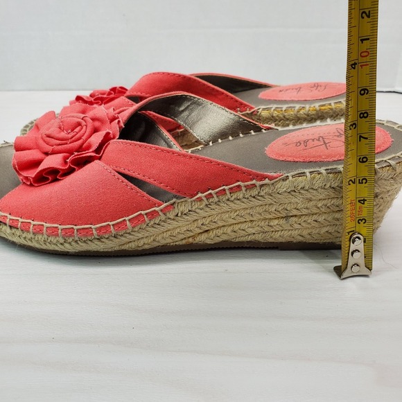 LIFE STRIDE COMFORT SANDALS SLIDE WEDGE SIZE 9 RIPPO WOMEN RED NWD FAST SHIPPING - Picture 3 of 12